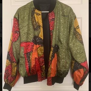 Oversized Picasso Bomber